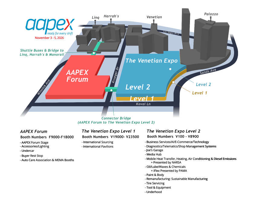 2026年美国拉斯维加斯国际汽车零部件展览会 AAPEX 2026年美国拉斯维加斯国际汽车零部件展览会 AAPEX